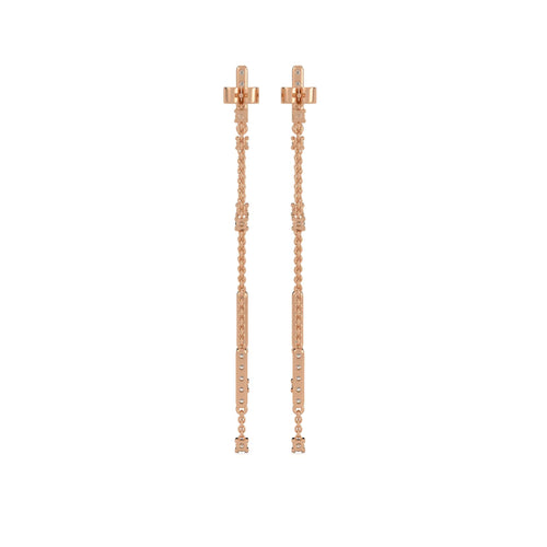 1 CT. Round Natural Diamond Drop Earrings