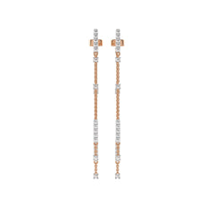 1 CT. Round Natural Diamond Drop Earrings
