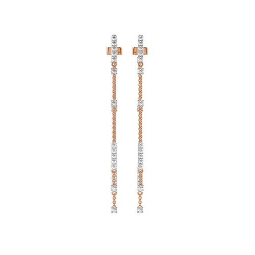 1 CT. Round Natural Diamond Drop Earrings
