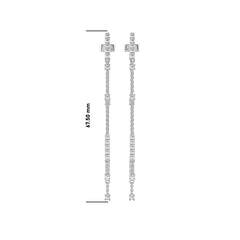 1 CT. Round Natural Diamond Drop Earrings