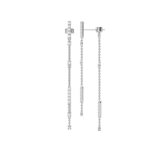 1 CT. Round Natural Diamond Drop Earrings