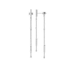 1 CT. Round Lab Created Diamond Drop Earrings