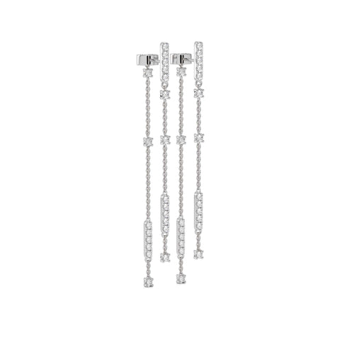 1 CT. Round Lab Created Diamond Drop Earrings