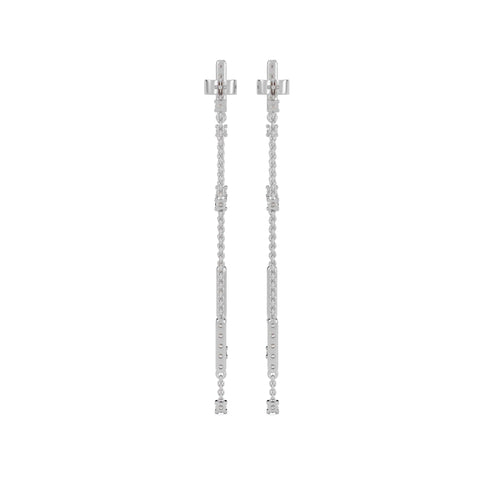 1 CT. Round Natural Diamond Drop Earrings