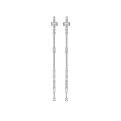 1 CT. Round Natural Diamond Drop Earrings
