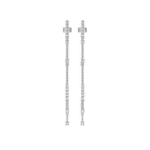 1 CT. Round Natural Diamond Drop Earrings
