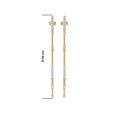 1 CT. Round Natural Diamond Drop Earrings