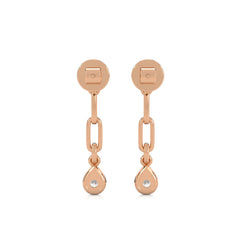 1/4 CT. PaperClip Natural Diamond Drop Earrings
