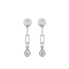 1/4 CT. PaperClip Drop Earrings