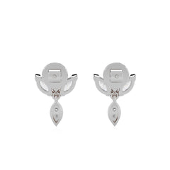 1 CT. Round and Marquise Natural Diamond leaf Earrings