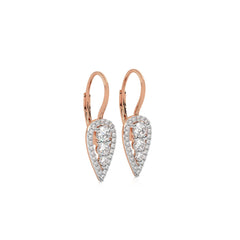 1 CT. Round Lab Created Diamond Lever back drop Earrings