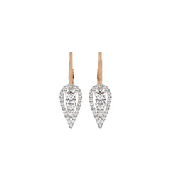 1 CT. Round Lab Created Diamond Lever back drop Earrings