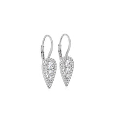 1 CT. Round Lab Created Diamond Lever back drop Earrings