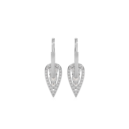 1 CT. Round Lab Created Diamond Lever back drop Earrings