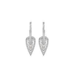 1 CT. Round Lab Created Diamond Lever back drop Earrings