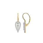 1 CT. Round Natural Diamond Lever back drop Earrings
