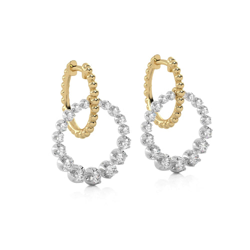 1/2 CT. Interlock Circle Drop Earrings