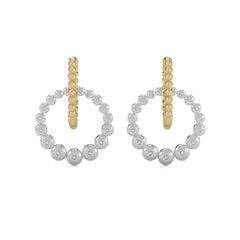1/2 CT. Interlock Circle Drop Earrings
