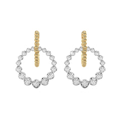 1/2 CT. Interlock Circle Drop Earrings