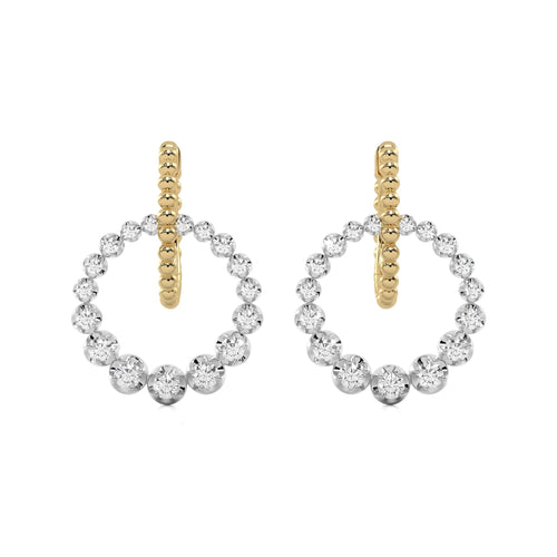 1/2 CT. Interlock Circle Drop Earrings