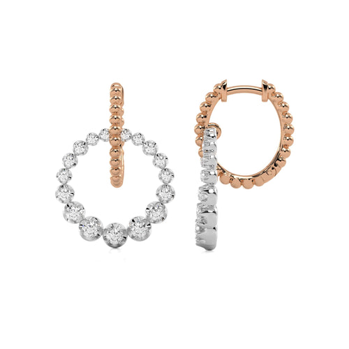 1/2 CT. Interlock Circle Drop Earrings