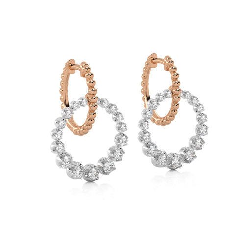 1/2 CT. Interlock Circle Drop Earrings