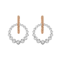 1/2 CT. Interlock Circle Drop Earrings