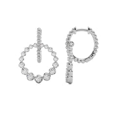 1/2 CT. Interlock Circle Drop Earrings