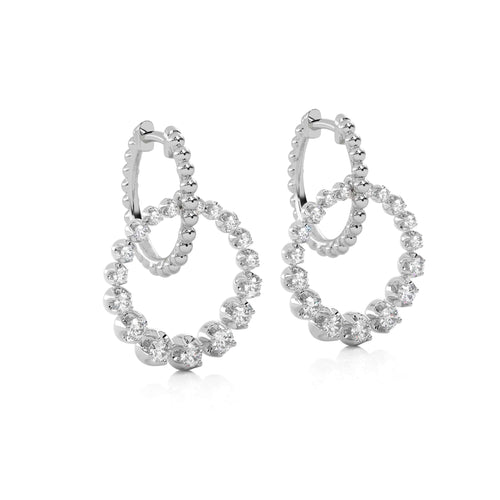 1/2 CT. Interlock Circle Drop Earrings