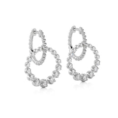 1/2 CT. Interlock Circle Drop Earrings