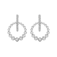 1/2 CT. Interlock Circle Drop Earrings
