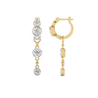 3 CT. Dangle Drop Lab Created Diamond Hoop Earrings