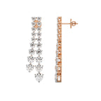 5 1/2 CT.Graduated Lab Created Diamond Double Row Earrings