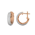 1 1/2 CT. Twist Rope Natural Diamond Hoop Earrings