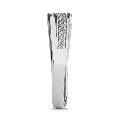 1/3 CT.Round Natural Diamond Men's Crossover Ring