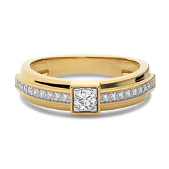 3/8 CT. Round Natural Diamond Men's Ring