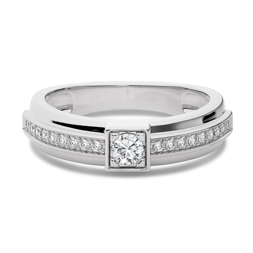 3/8 CT. Round Natural Diamond Men's Ring