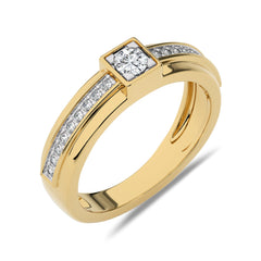 3/8 CT. Round Natural Diamond Men's Ring