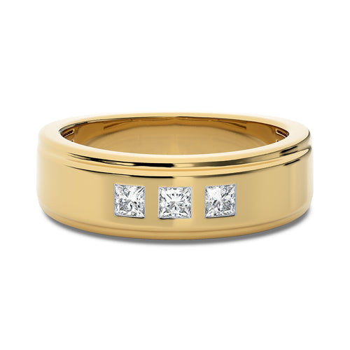 1/2 CT. Princess cut Natural Diamond Half Eternity Band