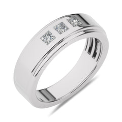 1/2 CT. Princess cut Natural Diamond Men's Half Eternity Band