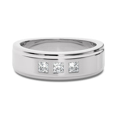1/2 CT. Princess cut Lab Created Diamond Half Eternity Band