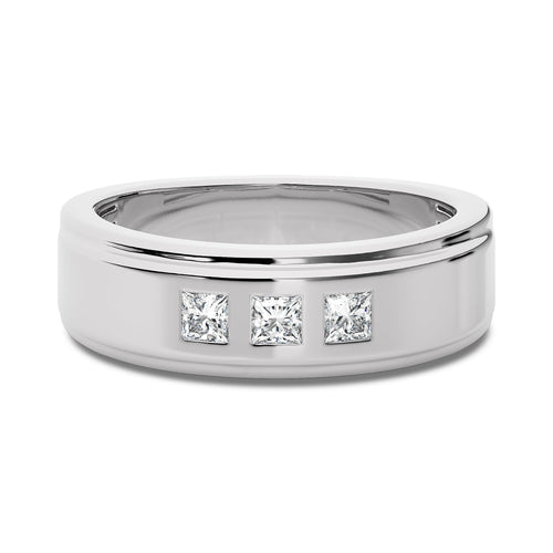 1/2 CT. Princess cut Natural Diamond Men's Half Eternity Band