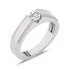 1/2 CT. Round Natural Diamond Men's Engagement Ring