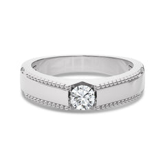 1/2 CT. Round Lab Created Diamond Engagement Ring
