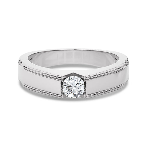 1/2 CT. Round Natural Diamond Men's Engagement Ring