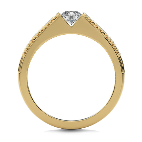1/2 CT. Round Lab Created Diamond Engagement Ring