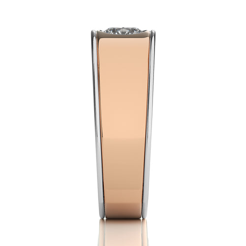 1 1/2 CT. Royal Round Enchantment Solitaire Men's Lab Created Diamond Engagement Band Ring