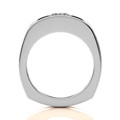 1 1/2 CT. Royal Round Enchantment Solitaire Men's Lab Created Diamond Engagement Band Ring