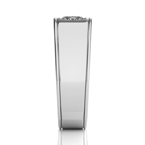 1 1/2 CT. Royal Round Enchantment Solitaire Men's Lab Created Diamond Engagement Band Ring