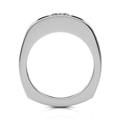 1 1/2 CT. Royal Round Enchantment Solitaire Men's Lab Created Diamond Engagement Band Ring